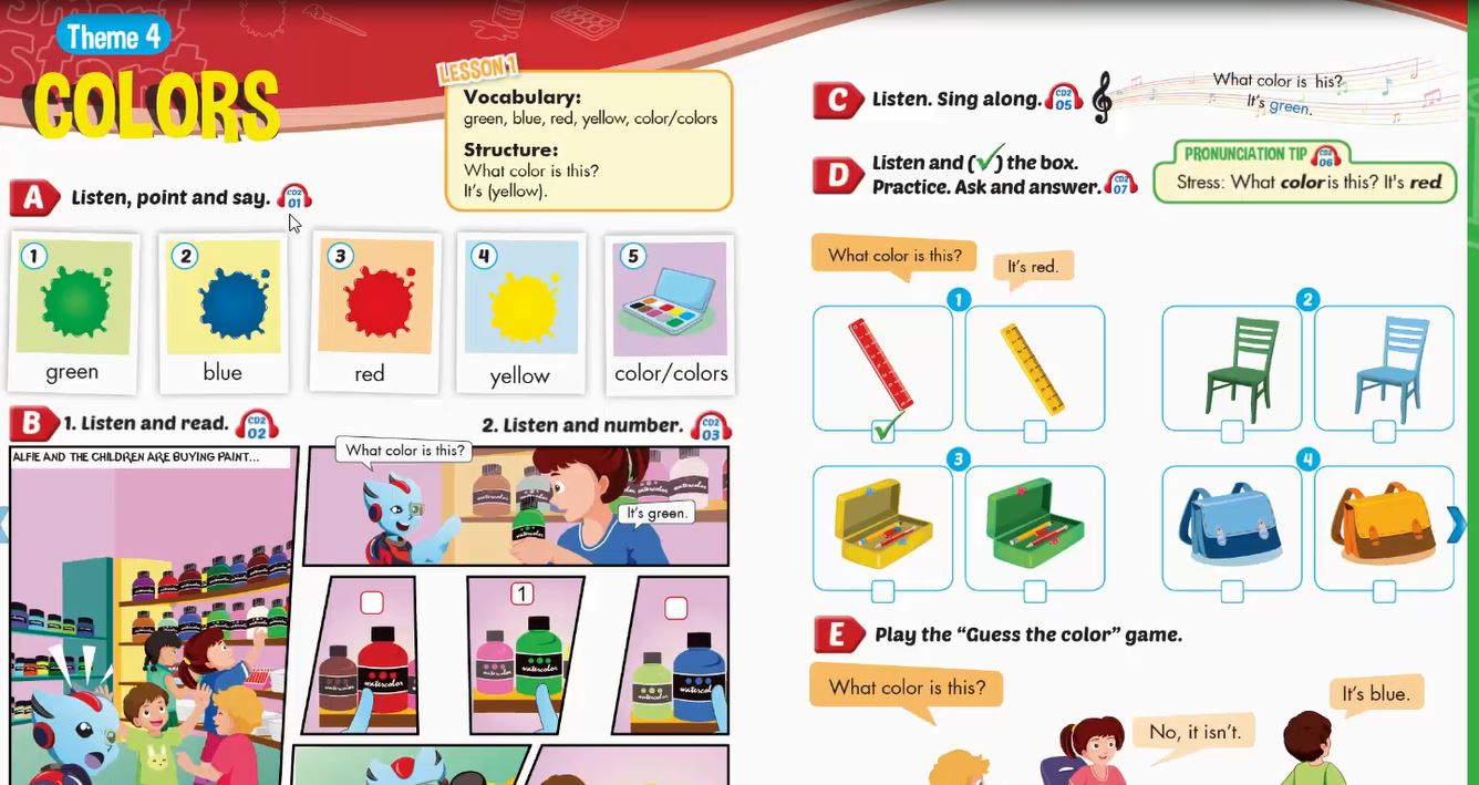 Smart Start Grade 3 - Theme 4: Colors - Tiếng Anh Lớp 3 Bài 4